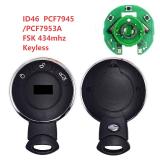 For BMW ID46 chip PCF7945/PCF7953A with FSK 434mhz keyless 3 button remote key