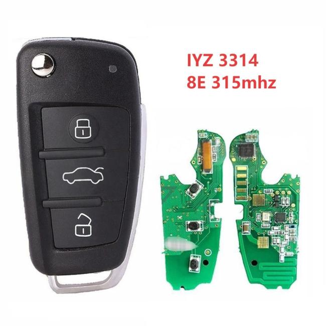 For Audi IYZ 3314 E-8E chip with 315mhz 3 button remote key