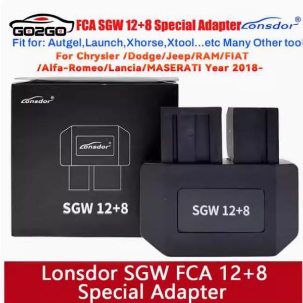 Lonsdor SGW FCA 12+8 Special Adapter for Chrysler Dodge Jeep RAM FIAT MASERATI 2018+ Compatible with Mulit Key programmer / Diagnostic tool