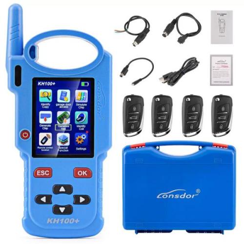 Lonsdor KH100+ Hand-Held Key Programmer with 4 handsets, with Indian car models