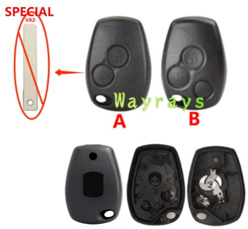 [Without blade,use for VA2 blade] For Renault key shell part with OEM logo place