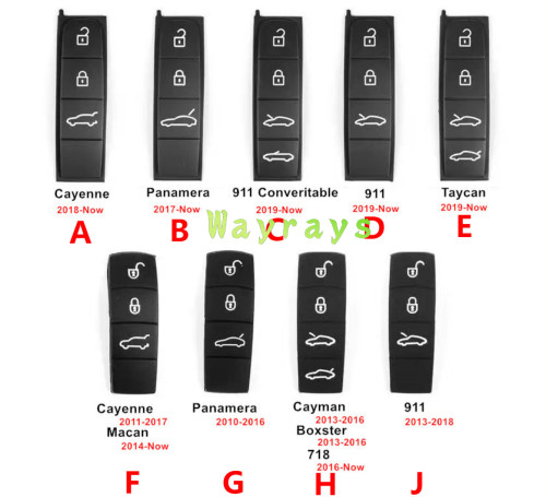 [Only Key rubber pad] For Porshce