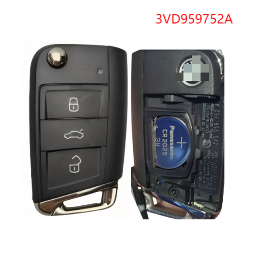 Original for VW Skoda 3VD959752A MQB49/5C chip 434mhz keyless 3 button remote key
