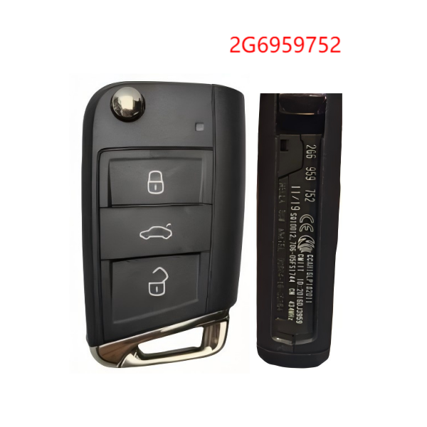 Original for VW 2G6959752 MQB49/5C chip 434mhz 3 button remote key，unkeyless