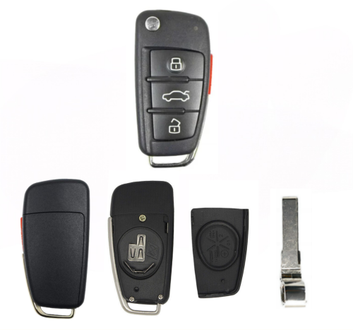 For Audi A6L A4 A6 A7 3+1 key shell without logo