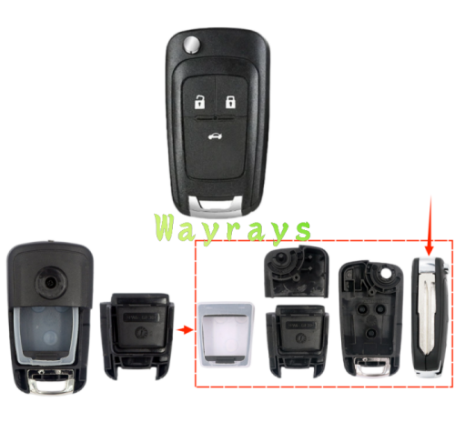 For Opel Chevrolet original replace key shell with Round logo place