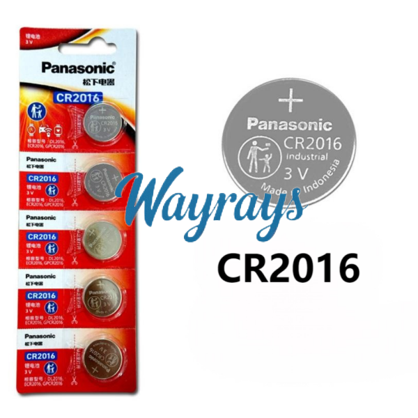 Original panasonic CR2016 Battery ( 5pcs/1 blister pack) unrechargeable