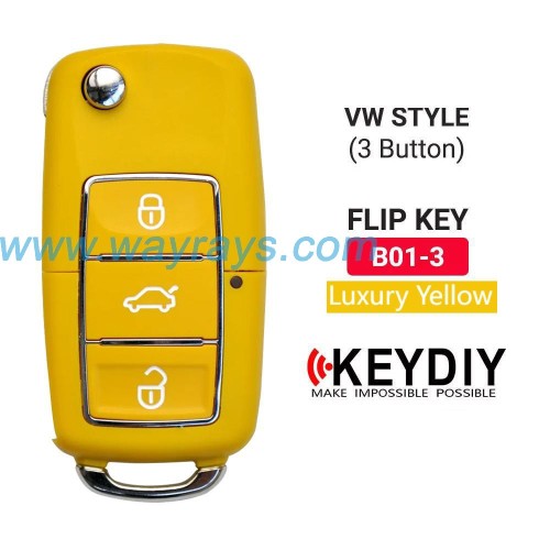 Keydiy B01-3 luxury remote,yellow color wire,used for normal key generation
