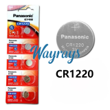 Original panasonic CR1220 Battery ( 5pcs/1 blister pack) unrechargeable