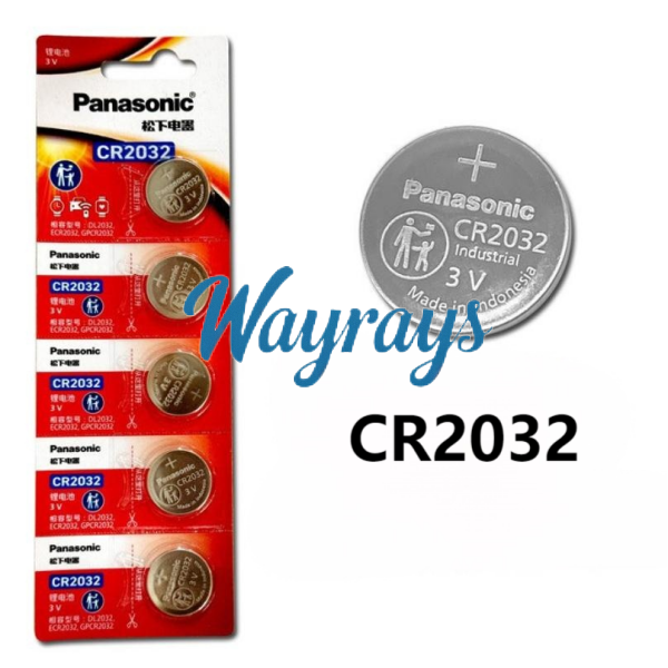 Original panasonic CR2032 Battery ( 5pcs/1 blister pack) unrechargeable