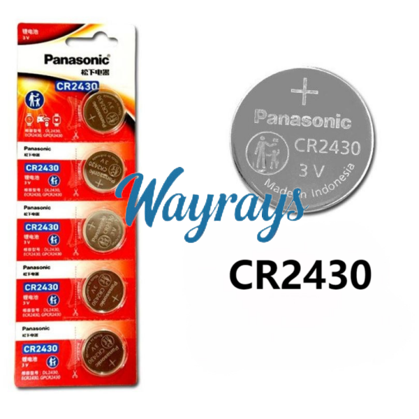 Original panasonic CR2430 Battery ( 5pcs/1 blister pack) unrechargeable