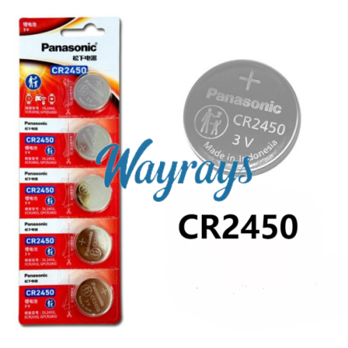 Original panasonic CR2450 Battery ( 5pcs/1 blister pack) unrechargeable