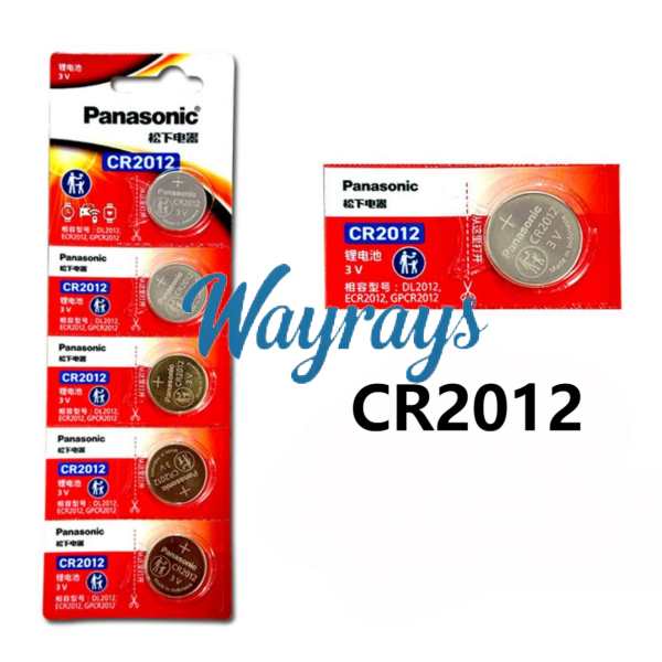 Original panasonic CR2012 Battery ( 5pcs/1 blister pack) unrechargeable