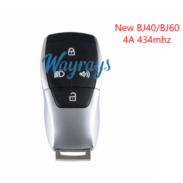 Original for BAIC new BJ40/BJ60 4A chip 434mhz keyless 4 button remote key