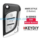 Keydiy B30-3 remote with metal button wire,used for normal key generation