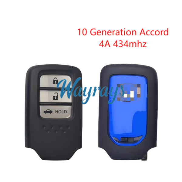 Original for Honda 10 Generation Accord 4A chip 434mhz keyless 3 button remote key