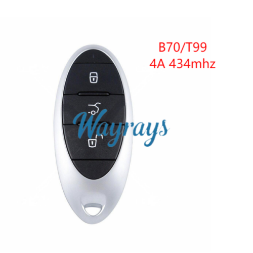 Original for Bestune B70/T99 4A chip 434mhz keyless 3 button remote key