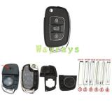 [the screw is on the back ②] For Hyundai key shell with oval logo place