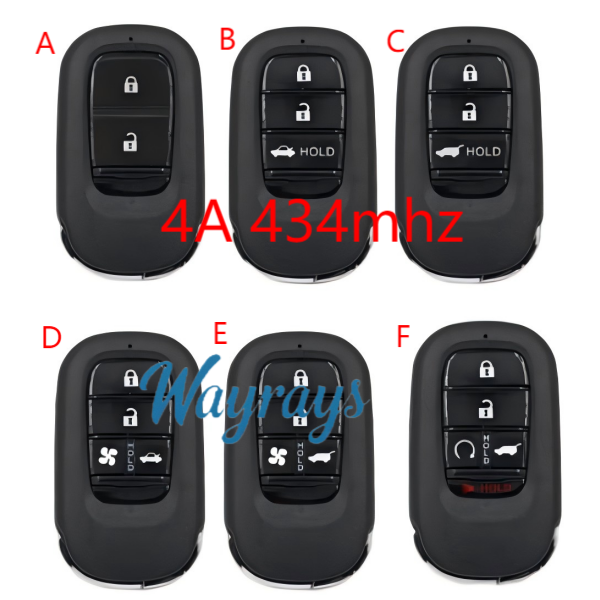 Original for Honda 4A chip 434mhz keyless remote key