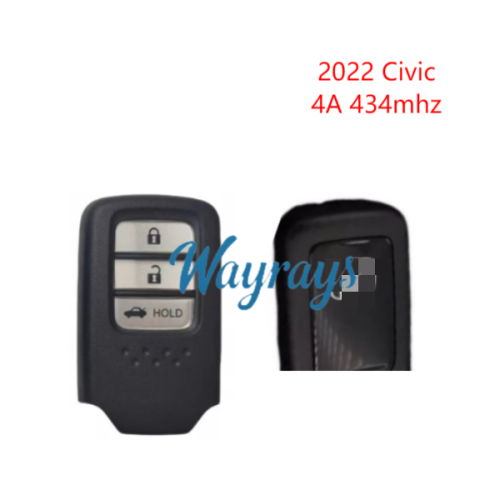 Original for Honda 2022 Civic 4A chip 434mhz keyless 3 button remote key