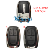 Original for Maxus ID47 chip 434mhz keyless 2/3 button remote key，ABC Style
