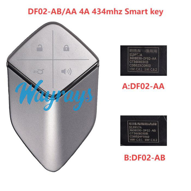 Original for ChangAn Deepal DF02-AB/AA with FSK 4A chip 434mhz keyless 4 button remote key