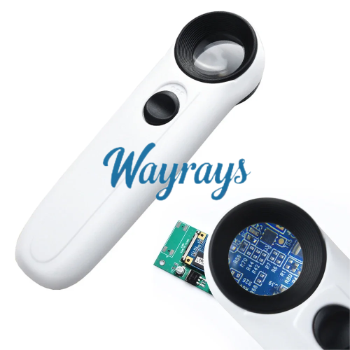 40x high-definition handheld magnifying glass for inspecting solder joints on circuit boards without battery, please buy battery in local