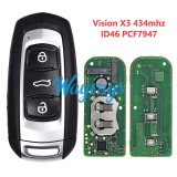 Original for Geely Emgrand EC7 ID46 chip 434mhz keyless 3 button remote key