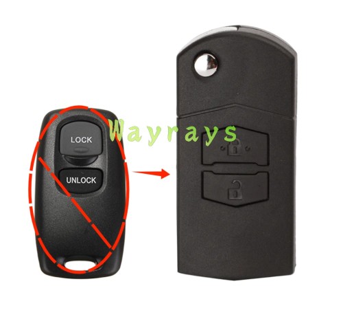 For Mazda modified key shell with logo place