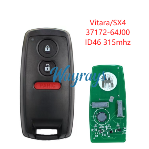 For Suzuki Vitara/SX4 37172-64J00 ID46 chip with 315mhz keyless 2+1 button remote key