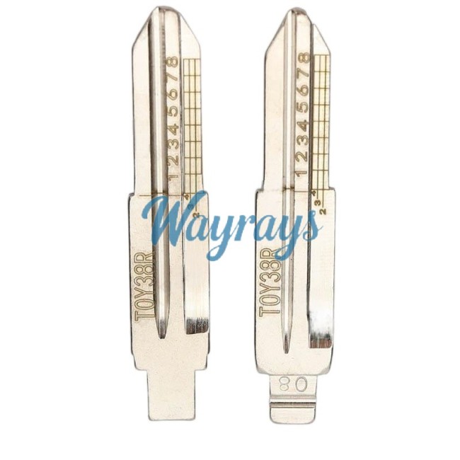 For TOY38R Toyota Daihatsu Kia Key blade with scale