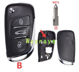 For Citroen Peugeot modified key shell without logo