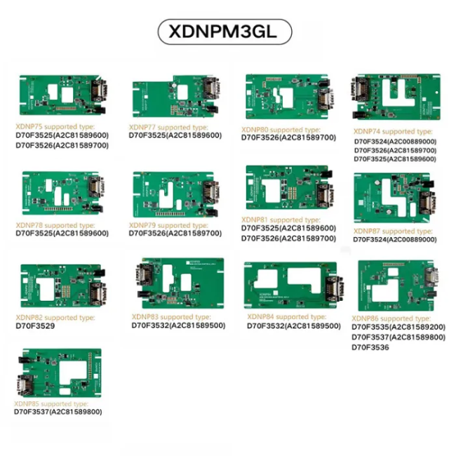 XDNPM3GL Xhorse MQB48 Solder Free Adapters Full Package 13pcs for VVDI Prog, Multi Prog and VVDI Key Tool Plus