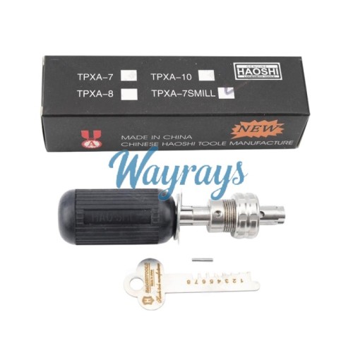 Haoshi TPXA-7SMILL stainless steel 7-bead plum blossom tool,allow adjustment of picking needle pressure, giving them the versatility to pick even tubular locks with higher spring pressures.