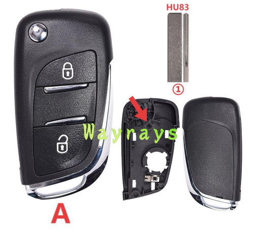 For Citroen Peugeot modified key shell without logo