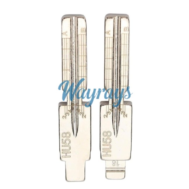 For HU58 Bmw Key blade with scale