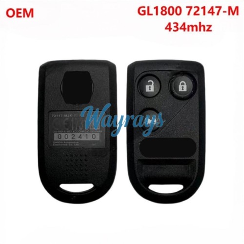 For Original Motorcycle 2012-2017 Honda GOLDWING FOB GL1800 72147-M 
72147-MJK-721
434mhz remote key with OEM logo place