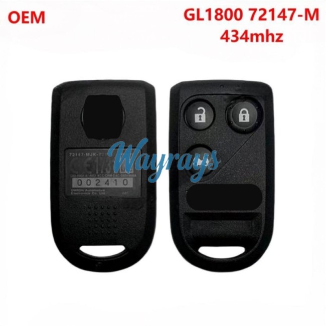 For Original Motorcycle 2012-2017 Honda GOLDWING FOB GL1800 72147-M
72147-MJK-721
434mhz remote key with OEM logo place