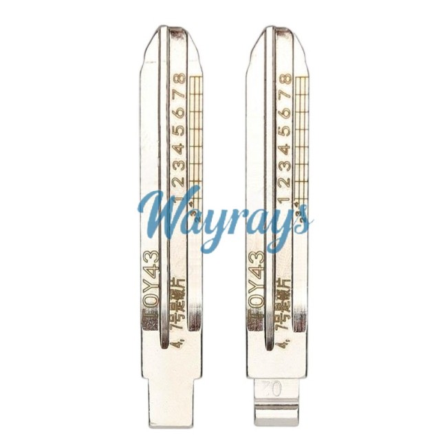 For TOY43 Toyota Key blade with scale