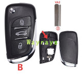 For Citroen Peugeot modified key shell without logo