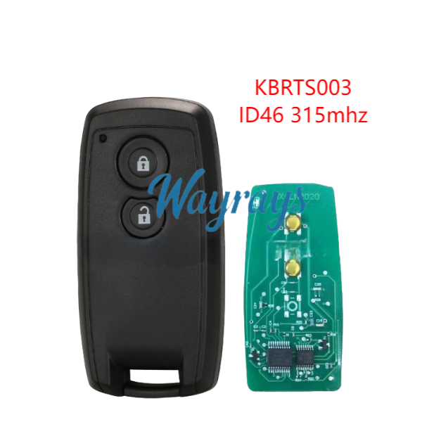 For Suzuki KBRTS003 ID46 chip with 315mhz keyless 2 button remote key