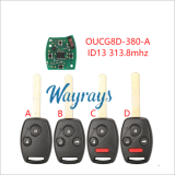 For Honda OUCG8D-380H-A ID13 chip with 313.8mhz remote key