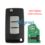 For Mitsubishi M6370B882 ID46 chip with 434mhz keyless 2 button remote key