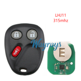 For Cadillac LHJ011 315mhz 2+1 button remote key