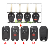 For Nissan modified key shell with logo place