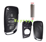 For Citroen Peugeot OEM replace key shell with logo place