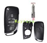 For Citroen Peugeot OEM replace key shell with logo place