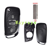 For Citroen Peugeot OEM replace key shell with logo place
