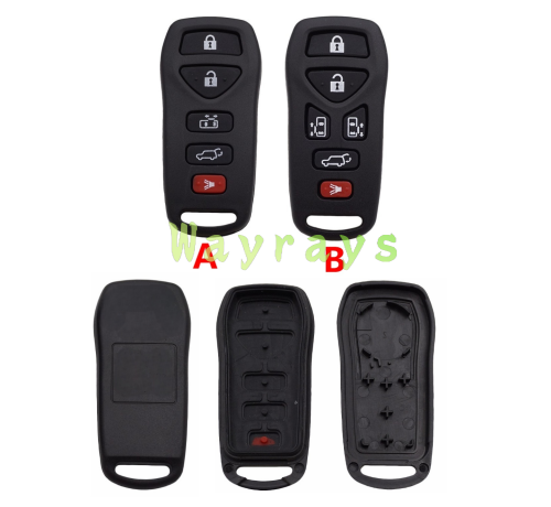 For Nissan key shell without logo place