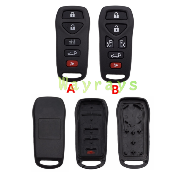 For Nissan key shell without logo place